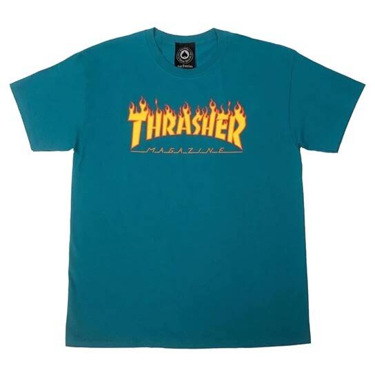 Thrasher T-shirt Flame Logo galapagos