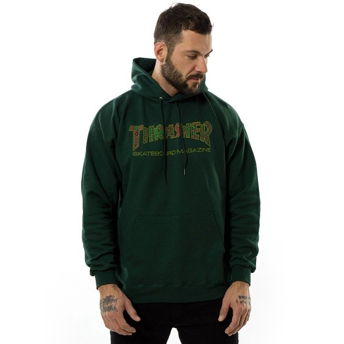 Thrasher sweatshirt hoody Davis forest green