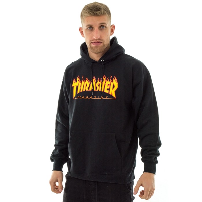 Thrasher sweatshirt hoody Flame Logo black