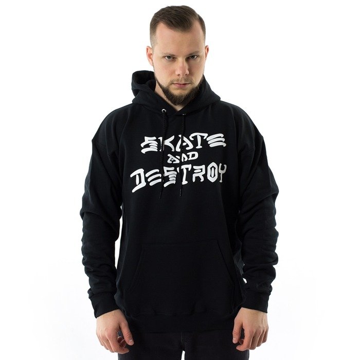 Thrasher sweatshirt hoody Skate And Destroy black