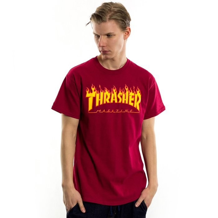 Thrasher t-shirt Flame Logo cardinal