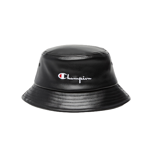 Champion bucket hat Premium Reverse Weave Leather Emb. Logo black ...