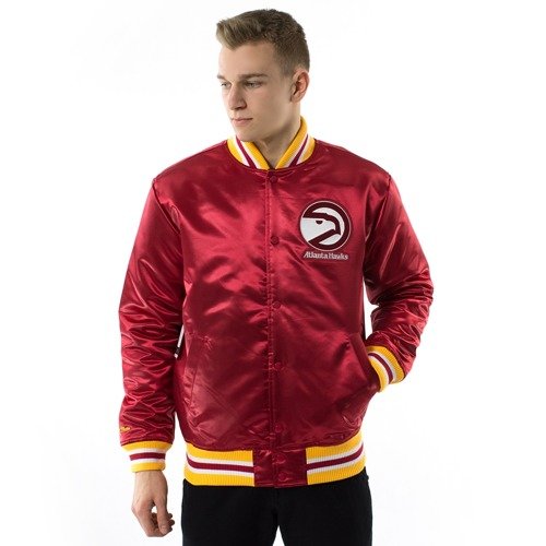 Mitchell and Ness NBA Satin Jacket Atlanta Hawks red Atlanta Hawks ...