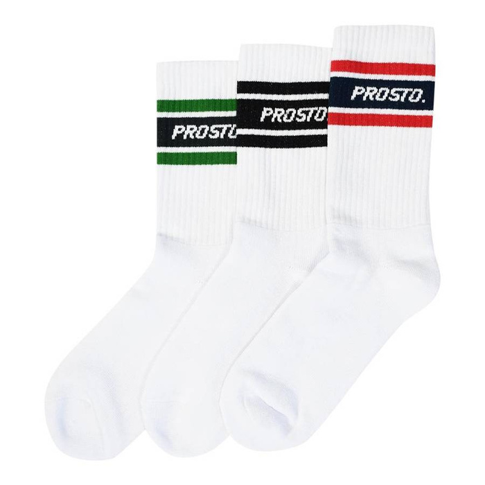 Prosto Klasyk Skarpety męskie socks Athe white (3pack)