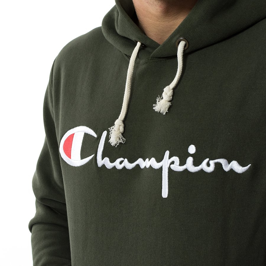 Champion sweatshirt hoody Reverse Weave Hoodie olive (210967/F17