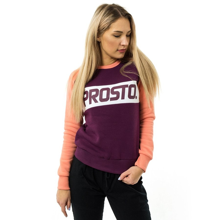 Bluza damska Prosto Klasyk crewneck Post violet