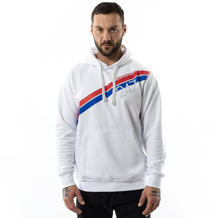 Bluza męska Alkopoligamia hoody Tapes Panasonic white