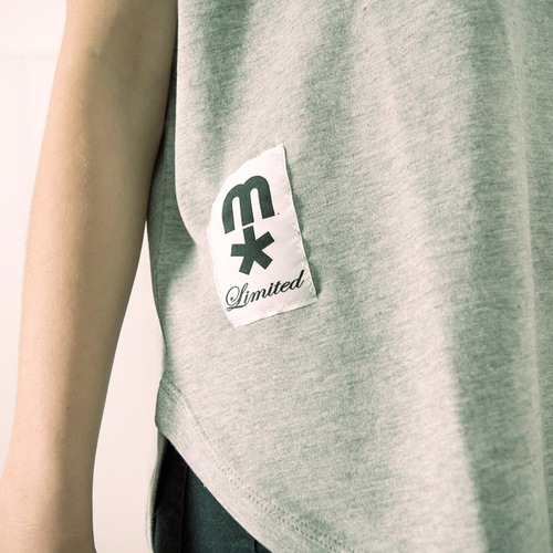 Bluza damska z kapturem MLimited bezrękawnik Leather Patch WMNS Vest Hoody grey heather