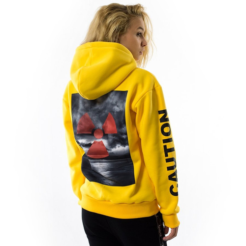 Majors sweatshirt hoody Caution HD yellow