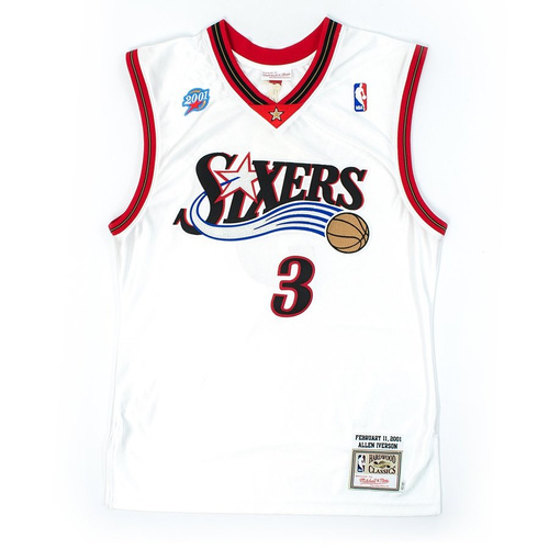 Mitchell and Ness authentic jersey HWC Philadelphia 76ers Allen Iverson 2001 white