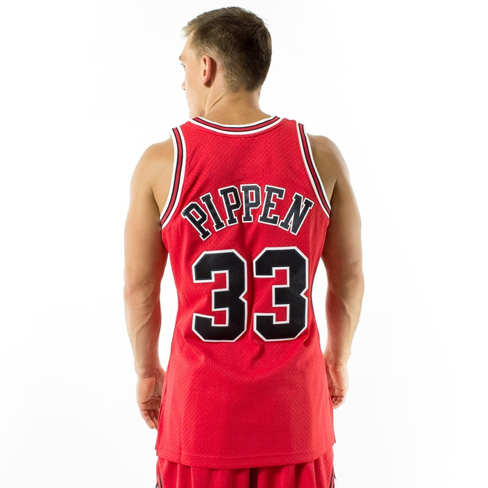 Mitchell and Ness Swingman Jersey HWC Chicago Bulls Scottie Pippen 1997-98 red