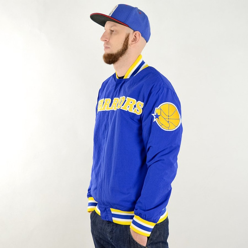 Mitchell and Ness Authentic Warm Up Jacket Golden State Warriors royal / yellow