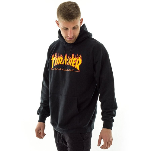 Thrasher sweatshirt hoody Flame Logo black