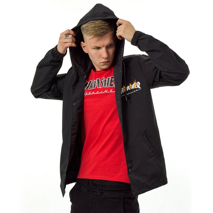 Kurtka męska Thrasher jacket Flame Mag black N