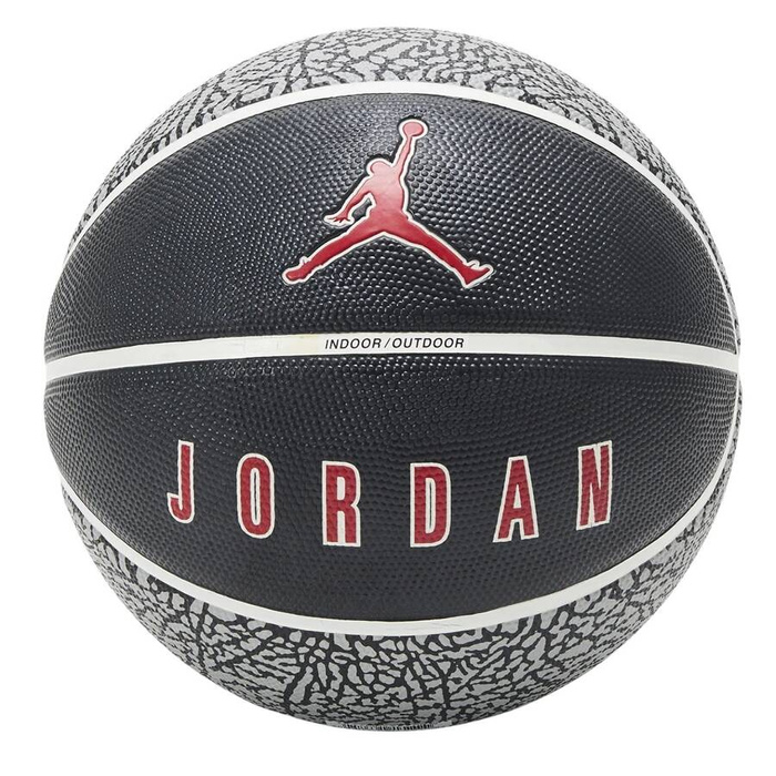 Jordan piłka do koszykówki Playground Deflated wolf grey - black - white / varsity red