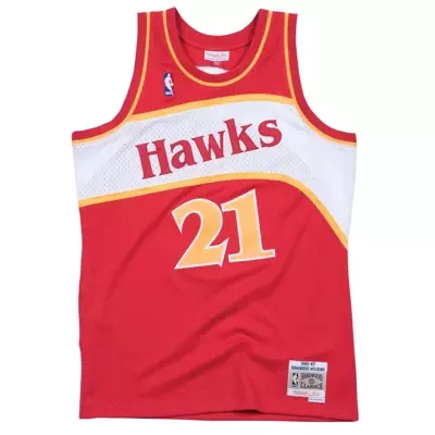 Mitchell and Ness Swingman Jersey 2.0 NBA Swingman Road Jersey 2.0 Atlanta Hawks Dominique Wilkins 1986-87 red 