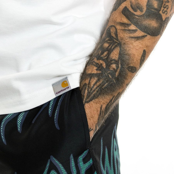 Carhartt WIP Drift Swim Heat Wave print black