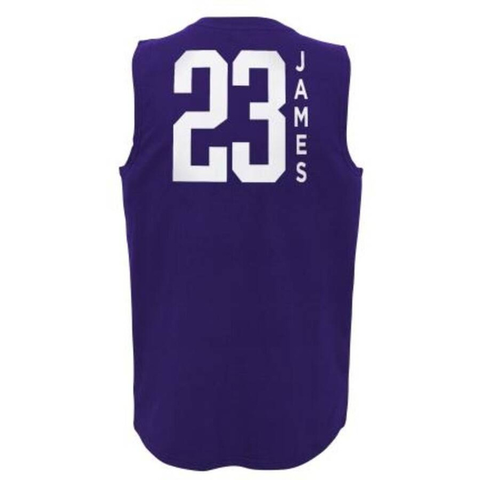 NBA Licensed All Net Basic Tank Top NBA Los Angeles Lakers Lebron James #23 purple