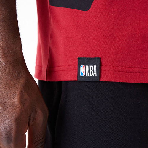 New Era koszulka męska NBA Large Wordmark Miami Heat Oversized T-Shirt red