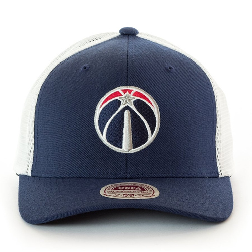 Czapka z daszkiem Mitchell and Ness trcuker flexfit Washington Wizards navy