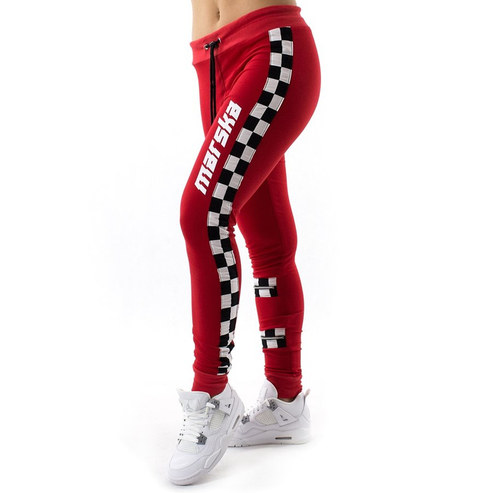 Spodnie dresowe Marska sweatpants Checkerboard red