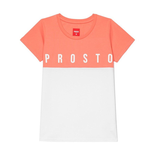 Koszulka damska Prosto Klasyk t-shirt Pudding pink / white