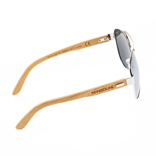 NewBadLine sunglasses Patrol Bamboo Polarized wood / silver-mirror