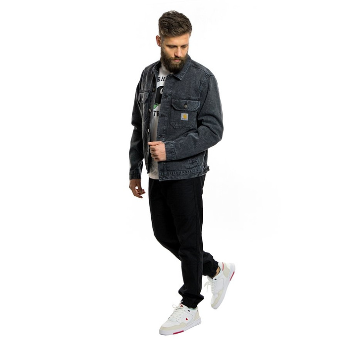 Carhartt WIP Stetson Jacket Organic Cotton Parkland black worn washed