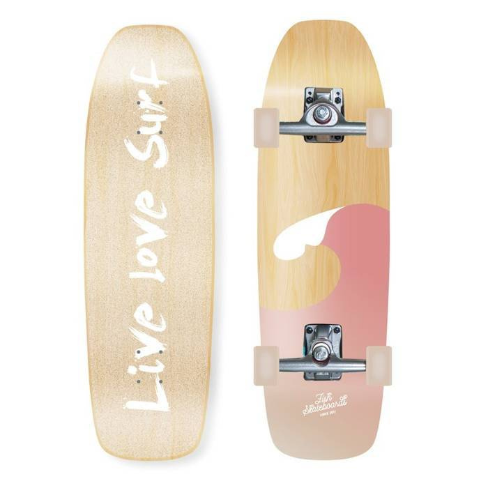 Fish Skateboards Surfskate Cruzer Make Some Waves blue 9.45" x 28"