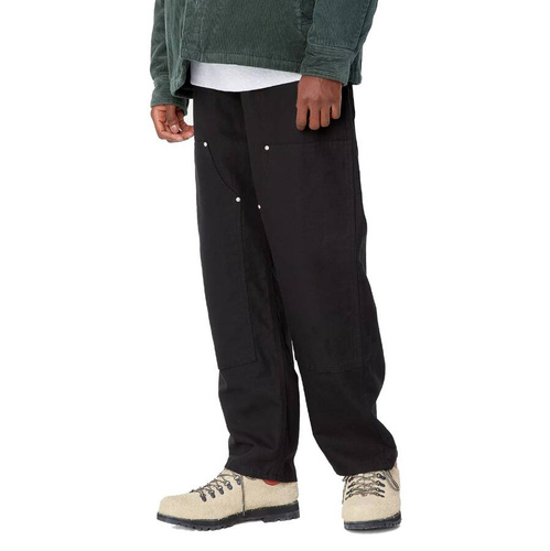 Carhartt WIP spodnie materiałowe męskie Walter Double Knee Pant black rinsed