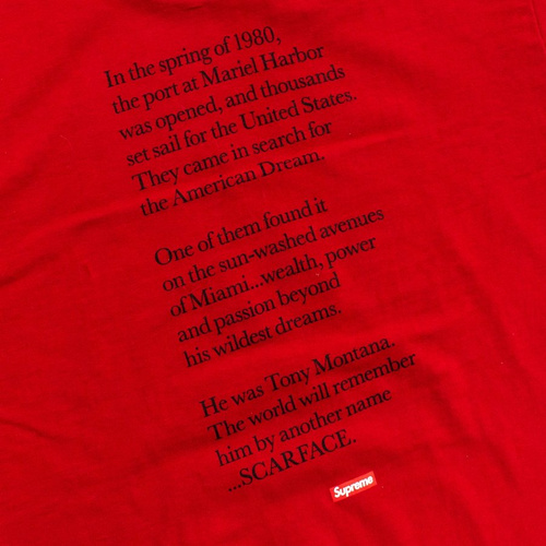 Supreme t-shirt Scarface Friend Tee red