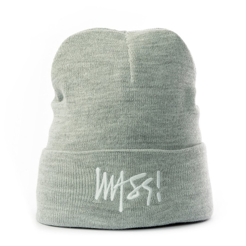 Czapka zimowa Mass Denim beanie hat Signature light grey heather $
