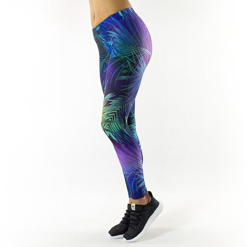 Legginsy Jungmob Fitness Leggings Colorfull Tropic multicolor