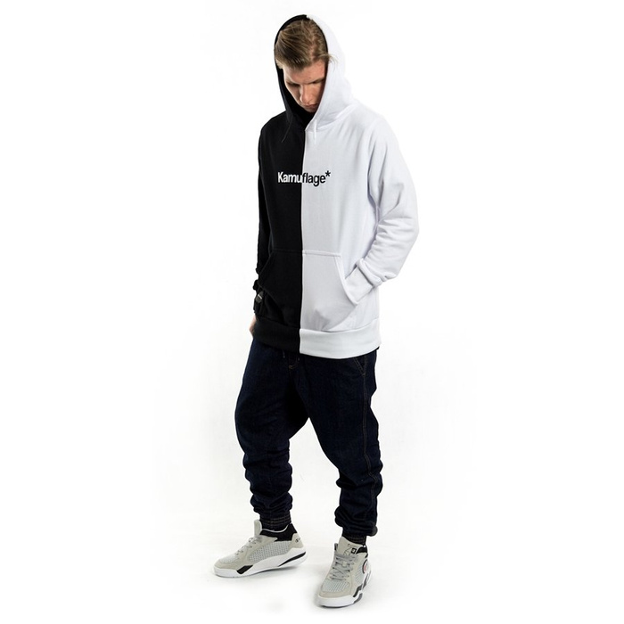 Kamuflage sweatshirt hoody Yin Yang black / white