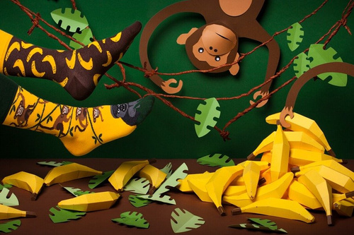 Many Mornings socks Quarter Monkey Business multicolor