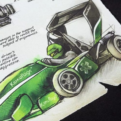 Kamuflage* koszulka męska Formula black