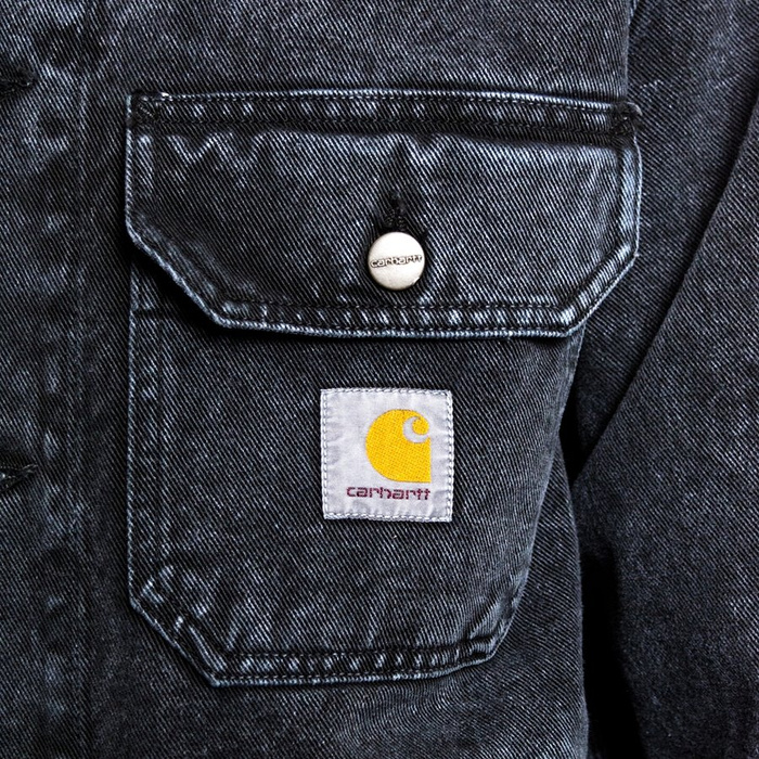 Carhartt WIP Stetson Jacket Organic Cotton Parkland black worn washed