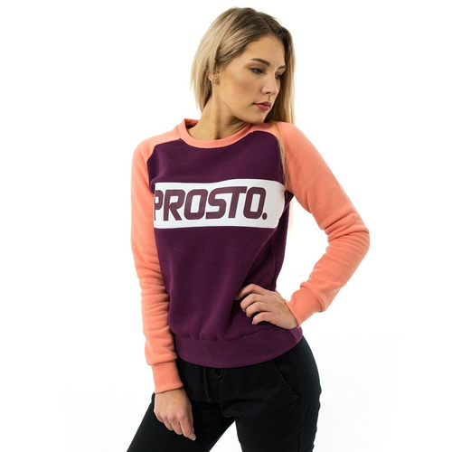 Bluza damska Prosto Klasyk crewneck Post violet
