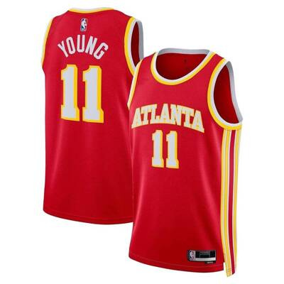 Nike koszulka koszykarska Swingman Jersey NBA City Edition Atlanta Hawks Trae Young red (kolekcja młodzieżowa)