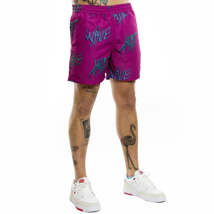 Krótkie spodnie Carhartt WIP Drift Swim Heat Wave print tulip