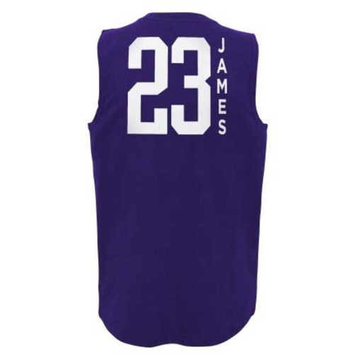 NBA Licensed All Net Basic Tank Top NBA Los Angeles Lakers Lebron James #23 purple