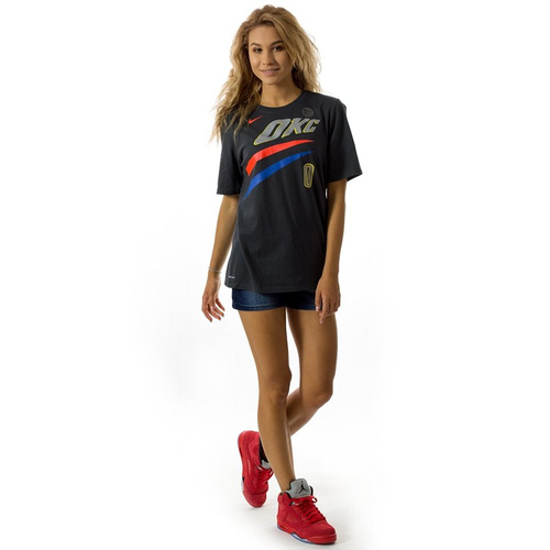Nike t-shirt WMNS City Edition ES Oklahoma City Thunder Russel Westbrook anthracite / white (EZ2B7NAAC-THURW)