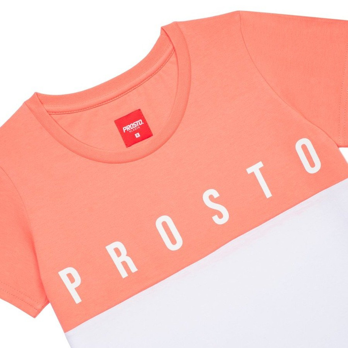 Koszulka damska Prosto Klasyk t-shirt Pudding pink / white