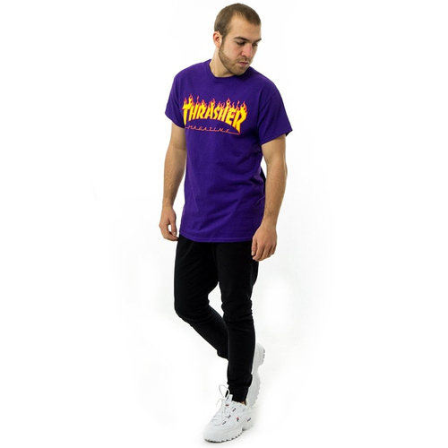Thrasher t-shirt Flame Logo purple