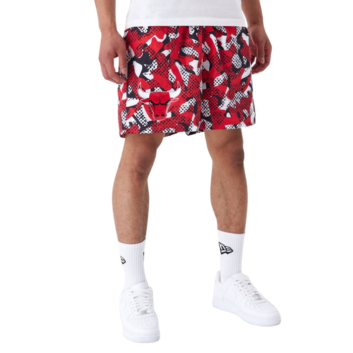 New Era shorts NBA Team All Over Print Shorts red