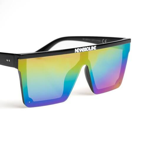 NewBadLine okulary przeciwsłoneczne One Glass black flash - rainbow mirror 01-81