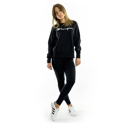 Champion bluza damska Premium Reverse Weave Emb. Script Logo black (113795/KK001)