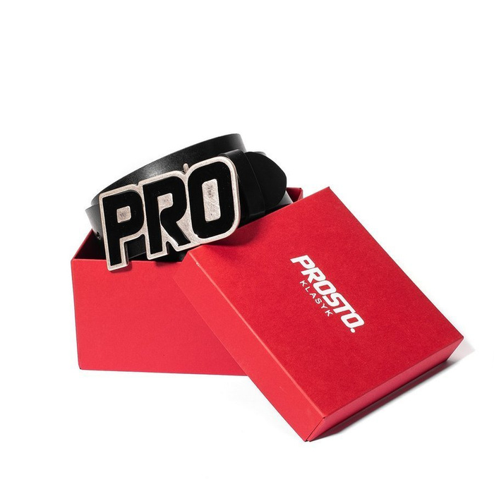 Skórzany pasek Prosto Klasyk belt Oski black