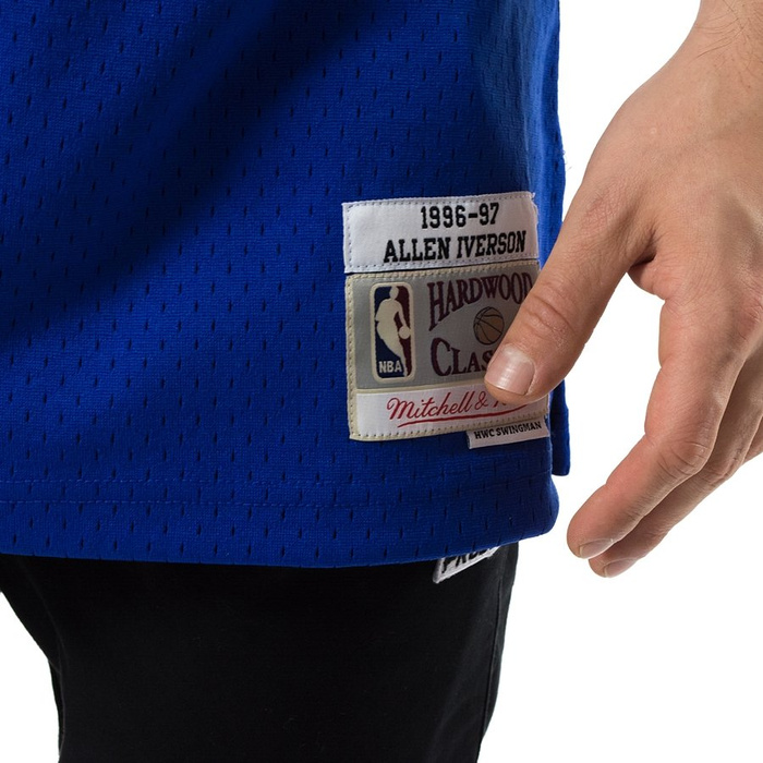 Mitchell and Ness Swingman Jersey HWC Philadelphia 76ers Allen Iverson blue