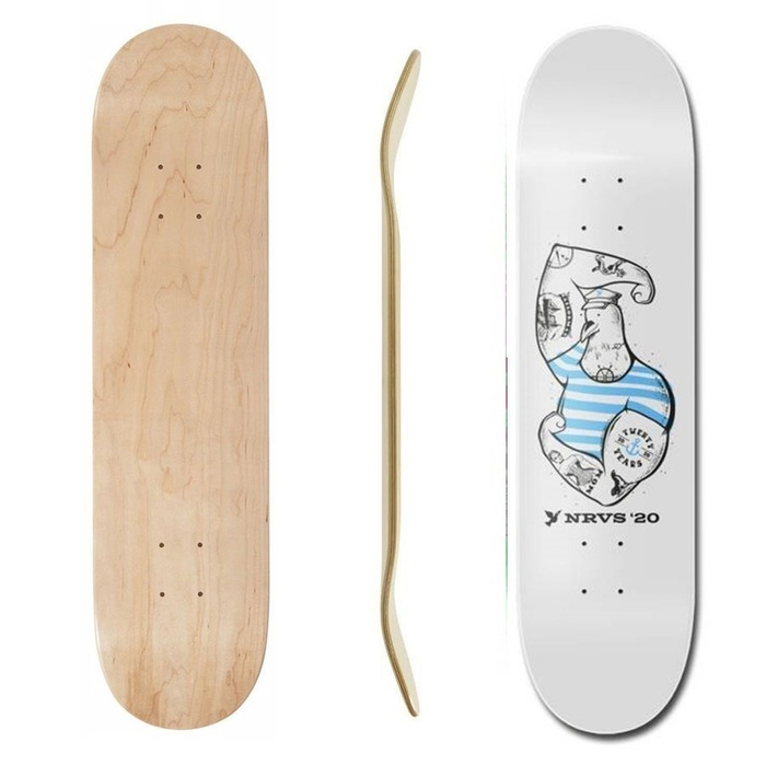 Nervous deck Sailor white 8.25" x 32"